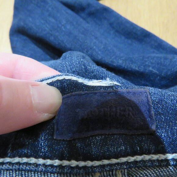 MOTHER The Hustler Ankle Fray Jeans in On The Edge - Size 26 - Picture 11 of 14